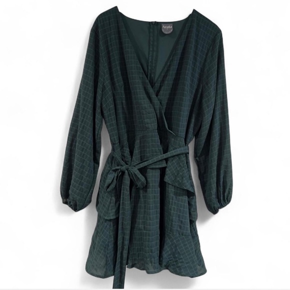 ARULA Dresses & Skirts - Arula Fit & Flare Ruffle Wrap Mini Dress Plus Size XL-0X Cottagecore Whimsigoth